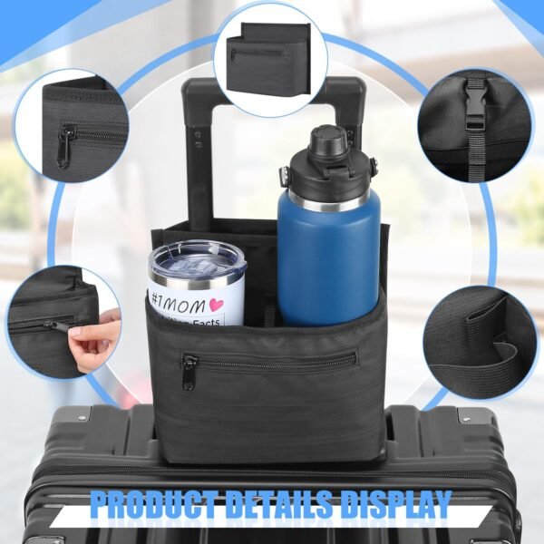 Luggage Travel Cup Holder Attachment for Suitcase - Image 5