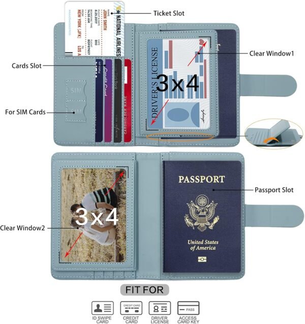 Melsbrinna Rfid Passport Holder for Travel - Image 3