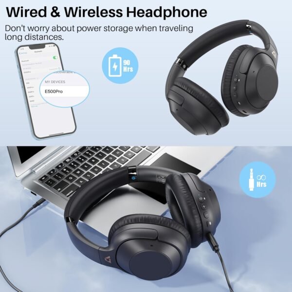 Bluetooth 5.2 Hybrid Active Noise Cancelling Headphones - Image 4