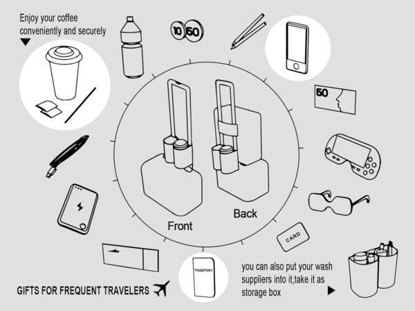 Riemot Luggage Travel Cup Holder - Image 2