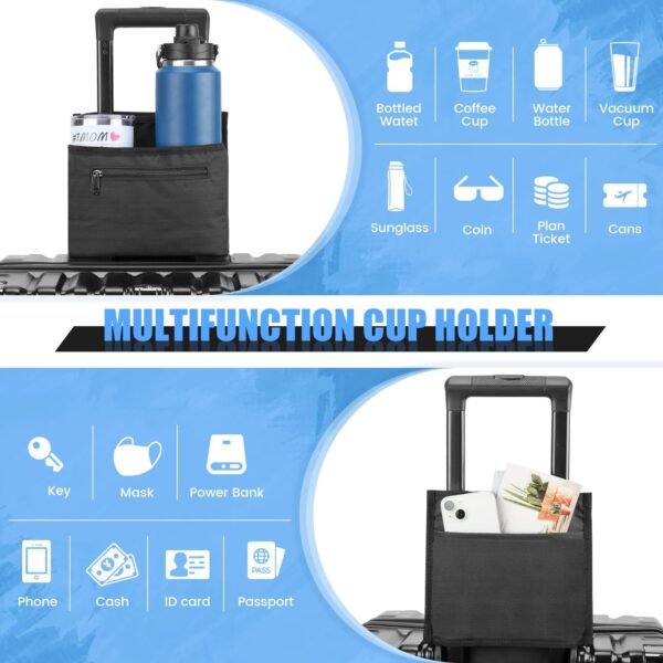 Luggage Travel Cup Holder Attachment for Suitcase - Image 2
