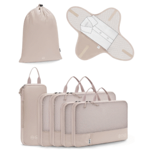 WANDF 7 Set Compression Packing Cubes for Travel