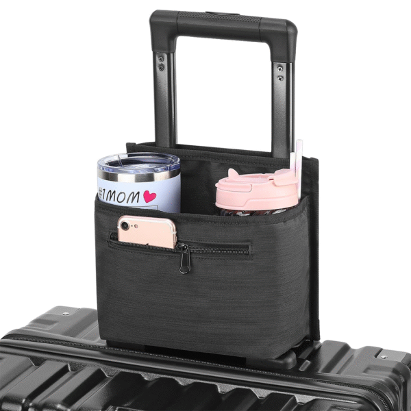 Luggage Travel Cup Holder Attachment for Suitcase